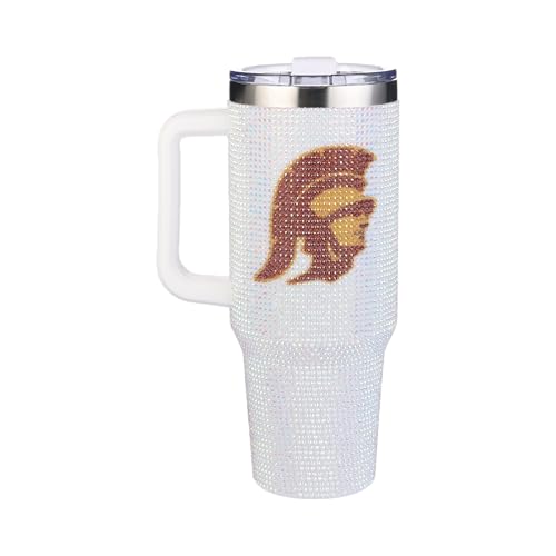Image of The Memory Company Officially Licensed 40oz White Bling Game Day Tumbler, University of Southern California