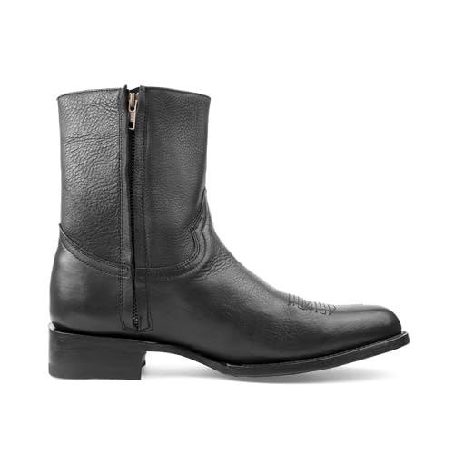Image of 7L SIETE LEGUAS - Men's Leather Cowboy Zip Boot with Leather Sole style 11200