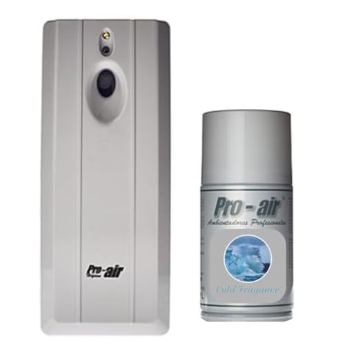 TIENDIFY Dispensador Automático de Ambientador en Aerosol con Recambio Pro-Air - Difusor Programable para Hogar Baño Oficina Negocio Clínicas Gimnasios (Cold Fragance, Difusor + Recarga) TIENDIFY Dispensador Automático de Ambientador en Aerosol con Recambio Pro-Air - Difusor Programable para Hogar Baño Oficina Negocio Clínicas Gimnasios (Cold Fragance, Difusor + Recarga)