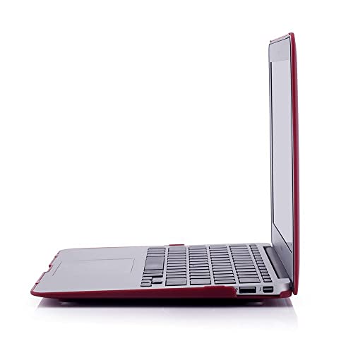 Ruban Case Compatible With Macbook Air 11 Inch Release (A1370/A1465) - Slim Snap On Hard Shell Protective Cover And Keyboard Cover For Macbook Air 11, Wine Red #TOP5
