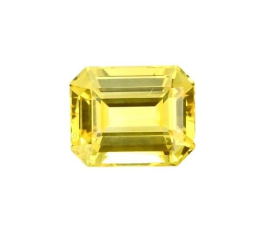 Zafiro amarillo natural de 7.25 quilates piedra Pukhraj suelta para joyería unisex