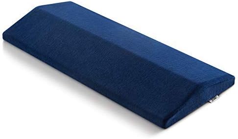 Jiaao Memory Foam Lumbar Support Pillow Soft Sleeping Pillow for Lower Back, Leg, Knee & Hip Pain Relief, Orthopedic Bed Cushion for Back & Side Sleepers, Including Remoable Cover with Zipper,Navy