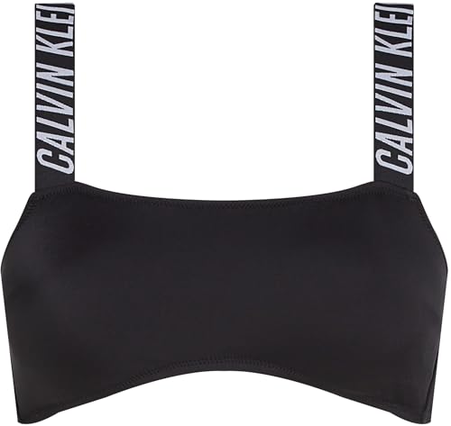 Calvin Klein Damen Bandeau Bikinioberteil Herausnehmbare Polster, Schwarz (Pvh Black), L