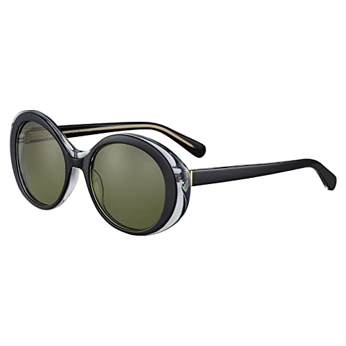 Serengeti Unisex Bacall Sonnenbrille, Shiny Black Transparent Layer