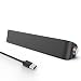 memzuoix USB Soundbar für PC mit Bluetooth 5.3, kompakte Desktop-Lautsprecherleiste für Computer und Laptop, 6W, USB-betrieben, einfache Lautstärkeregelung per Drehknopf, ohne Akku