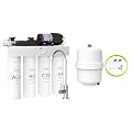 SimPure T1-400ALK Reverse Osmosis System & Compact Water Pressure Tank HYRO-1.0, Connect to Refrigetor and Ice Maker easy
