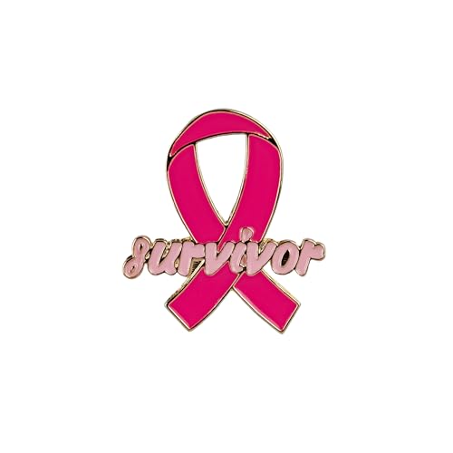 Breast Cancer Warrior Pink Ribbon Survivor Enamel Pin Breast Cancer Support Awareness Pin Brooch Oncology Awareness Brooch Badge Support Gift For Cancer Fighter Warrior October Pink Ribbon Lapel Badges Chemo Encouragement Gift Inspirational Accessory