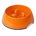 Super Design Anti-Gulping Dog Bowl Slow Feeder, Interactive Bloat Stop Pet Bowl for Fast Eaters 1.5 Cup Orange