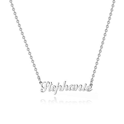 Stephanie Name Necklace â€“ Personalized Name Pendant Necklace for Anniversary,Stephanie Necklace Chain Jewelry Gifts for Birthday Wedding Mother's day Thanksgiving Day Valentine's day Christmas day