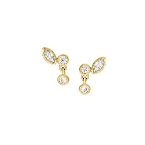Boucles d'oreilles Fossil femmes laiton bouton puce tendance