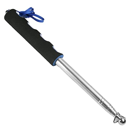 Image of Othmro 1Pcs Hollow Telescopic Teachers Pointer, Teaching Pointer Stick for Classroom, Metal Hand Retractable Pointer Extended Length 55.1 inch, Handheld Presenter Whiteboard Pointer (Blue)