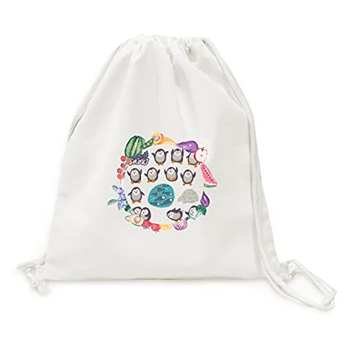 Sac en tissu pliable fruits et légumes animal - Cabas de course écologique à sangle résistant