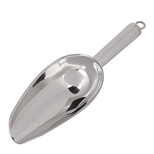 Stainless Steel Small Ice Cube Shovel, Mini Scoop Kitchen Utility Scoops Multifunctional Ice Food Scoop Coffee Beans Dried Fruit Shovel Silver(8oz)