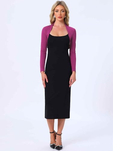 Image of Allegra K Elegant Shrugs for Women Long Sleeve Open Front Bolero Shrug