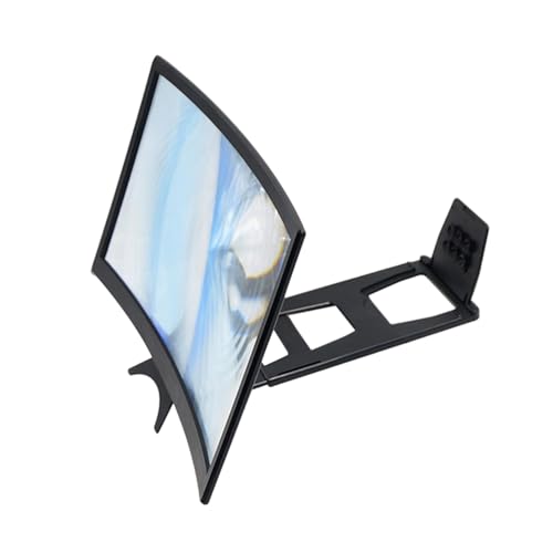Lupa de pantalla móvil, plegable de 12 pulgadas, expansor de video curvado, herramienta de entretenimiento portátil, lupa de pantalla de teléfono, ideal para niños mayores, noche de cine, hogar