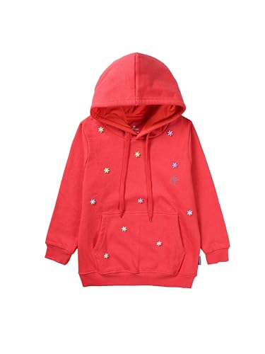 Image of Kiddopanti Unisex Solid Pullover Hooded Fleece Sweatshrit | Cotton Poly Fleece Fabric | Waist Length, Full Sleeve Hoodie | 2 Kangaroo Pockets | Winter Wear for Boys & Girls