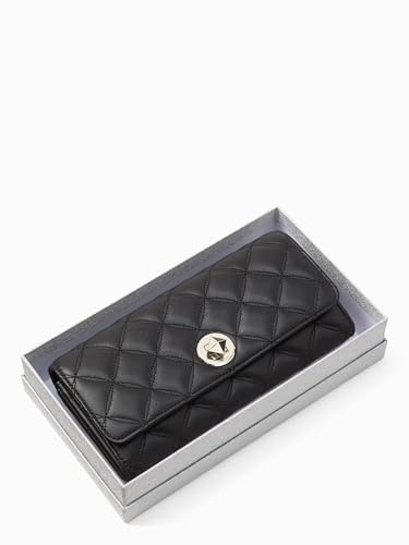 kate spade new york womens Tinsel Smooth Quilted Leather Boxed Large Flap Turnlock Wallet4