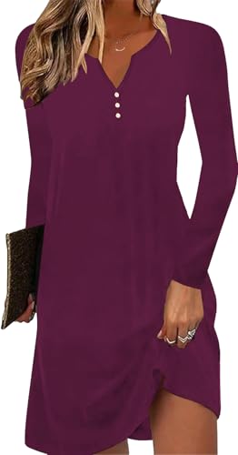 Image of Ladlop Summer Dresses for Women 2026 Beach Loose Casual A Line Dress Sleeveless V-Neck Sundress with Pockets