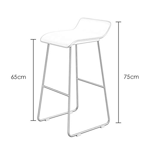 Straw Bar Stool Metal Counter Stool With Seat And Backrest, Set Of Antique Gun Metal (Color : Red) #TOP1