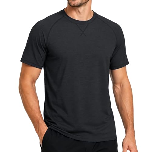 MEETWEE Herren UPF50+ Rashguard UV Shirt Langarmshirt UV Schutz Shirts, UV Sonnenschutz Atmungsaktiv Langarm Outdoor Angeln Laufen Wandern Funktionsshirt