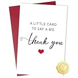 NPCSWXQ Thank You Cards with Envelopes & Stickers, Simple Single Funny Thank You Card for Him, Her, Teacher, Boss, Doctor, Mom, Dad, Coworker, Bridesmaids,Wedding,A Little Card to Say A Big Thank You