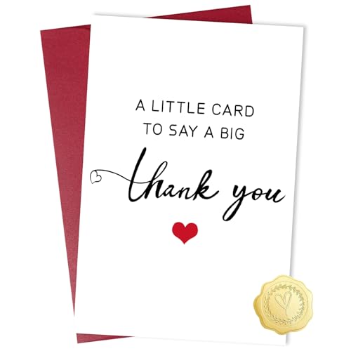 NPCSWXQ Thank You Cards with Envelopes & Stickers, Simple Single
