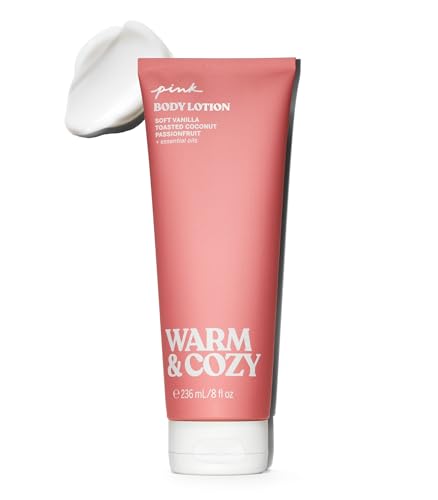 PINK Warm & Cozy Fragrance Body Lotion, Notes of Vanilla, Coconut & Passionfruit (8 oz)