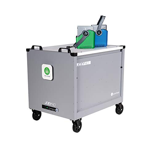 Lockncharge Joey 40 Safe, Secure, Charging Cart With Baskets Included- Compatible With Most Tablets, Chromebooks, And Laptops (10238) #TOP2
