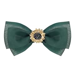 Green Bow Hair Clip