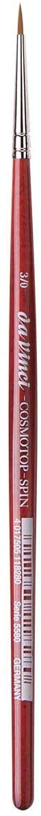 Da Vinci Series 5580 cosmotop Spin Brown synthétiques, n ° 0/3, 3. + Da Vinci 1280 Series Pinceau Rigger en Fibre synthétique, Rouge,NO° 1. fabriqué en Allemagne,
