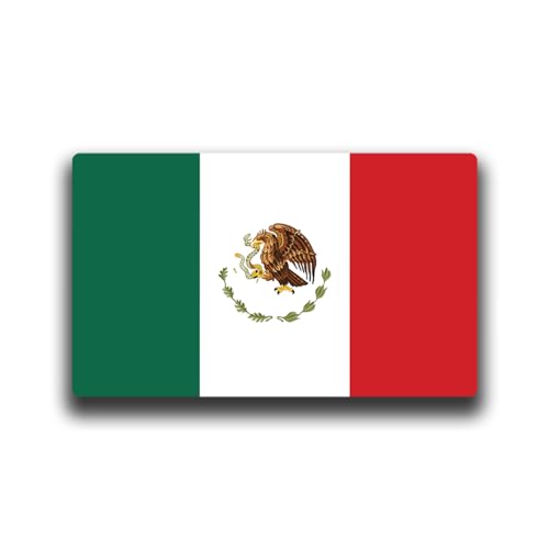 Image of World Country Flag Decal Stickers - Two Pack - for Cars Windows Bumpers Laptops Tablets Tumblers Cups Walls (Mexico)