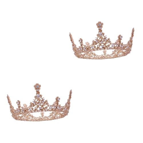 Couronne Baroque Vintage en Cristal VICASKY Lot de 2 Diadèmes Élégants pour Mariage et Fêtes