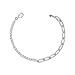 LeCalla 925 Sterling Silver Tennis CZ Bracelet Jewelry Paperclip Links Chain CZ Minimalist Double Chain Bracelet for Women - 7.5 Inches