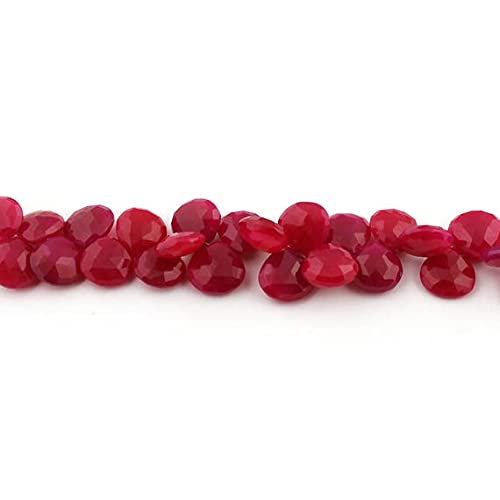 Calcédoine rose perles cœur pour fabriquer un cadeau de bijoux faits main personnalisé