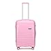 Kono Leichter Polypropylen Zwillingsrollen Koffer Trolley Reisekoffer mit TSA Schloß und YKK Reißverlüsse (Pink, M (55cm - 38L))