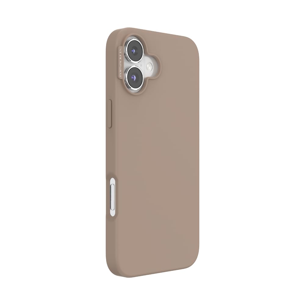 PopSockets iPhone 16 Plus Case Compatible with MagSafe, Phone Case for iPhone 16 Plus, Wireless Charging Compatible, Case Only - Latte - Image 2