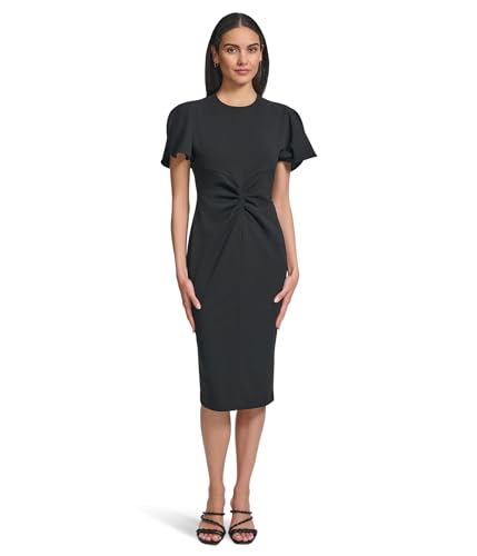 Calvin Klein Women's Scuba Crepe Split SLV Sheath