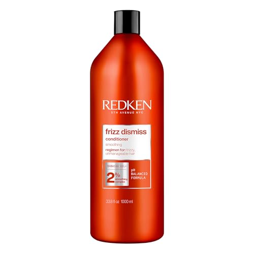 Redken Frizz Dismiss Conditioner - Frizz Control for All Hair Types, Moisturizes & Smoothes, Enhances Shine, With Babassu Oil