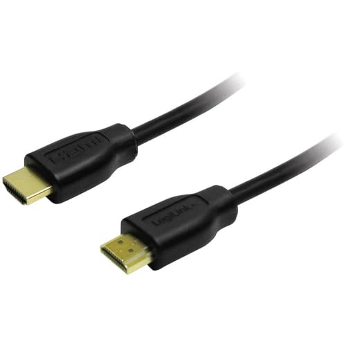 LogiLink CH0038 - HDMI High Speed mit Ethernet (V1.4) Kabel, 2X 19-pin Male (Gold), Schwarz, 3m