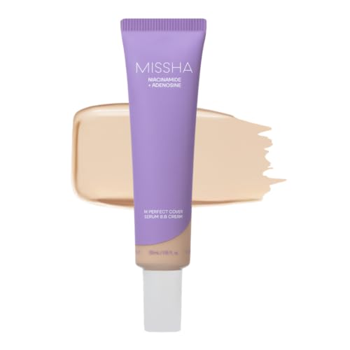 MISSHA M Perfect Cover Serum BB Cream No.21 Light Beige - Light with Cool Undertone, Skin Tint...