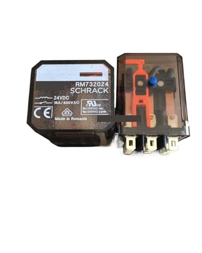 Relais RM732024 24VDC 16A 400VAC composant électricien rail din 11 pins