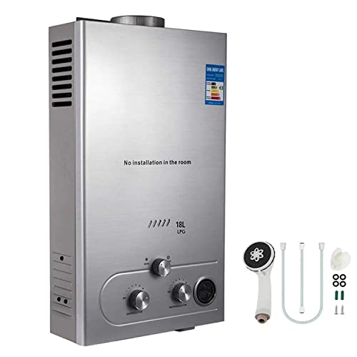 18L Gas Durchlauferhitzer, 36KW Tankless Propangas LPG Warmwasserbereiter...