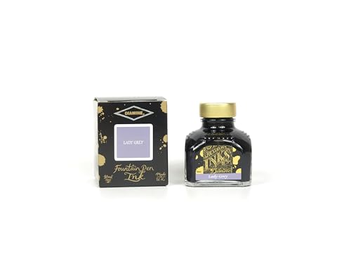 Encre pour stylo plume Diamine Lady Grey 80 ml oubliez les bavures et écrivez avec style