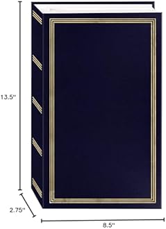 Pioneer Photo Albums STC-504 Navy Blue Photo Album, 504 Pockets 4"x6", 1 Count (Pack of 2)