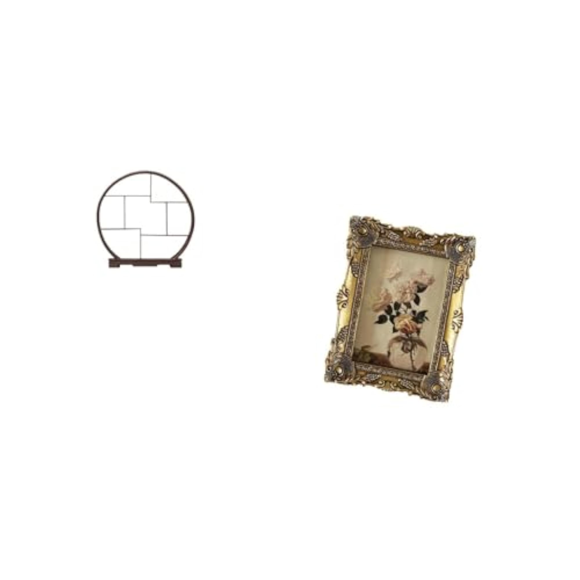 Antique Resin Display Rack for Home Office Tabletop