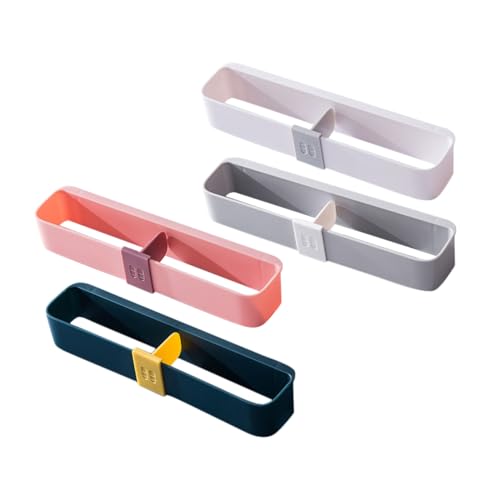 OUNONA Space-Saving Shoe Mounted Plastic Multi 4 Pack Nodrill Installation for Bathroom