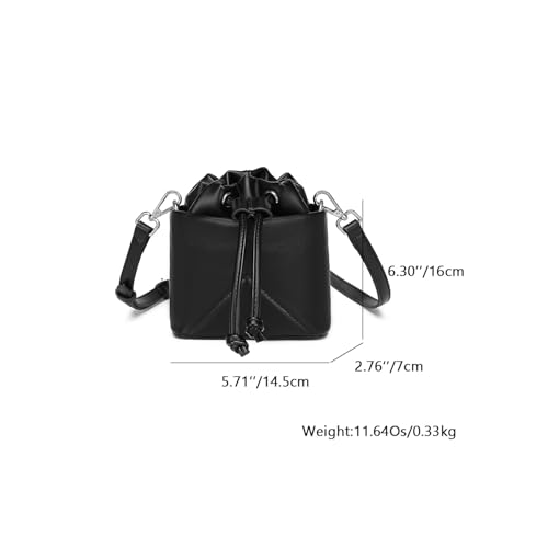 Mini Bucket Bag for Women Stylish Crossbody Purse PU leather2