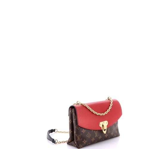 Pre-Loved Saint Placide Handbag Monogram Canvas and Leather, Red2