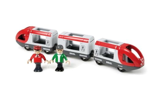 BRIO World 33505 - Travel Train Set - Premium 5 Piece Wooden Toy Set for Toddlers | Ideal Birthday Compatible with All BRIO Railway Toys - image 1