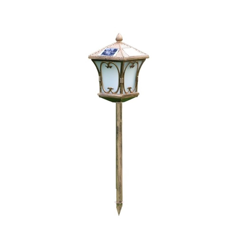 Lanterne pilier solaire étanche pour jardin et clôture éclairage extérieur laiton rétro